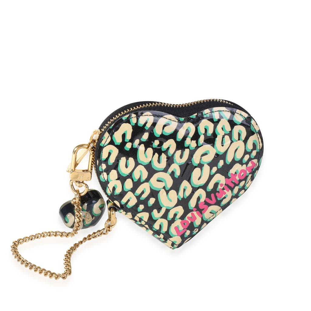 Louis Vuitton x Stephen Sprouse Bleu Infini Leopard Vernis Heart Coin Purse