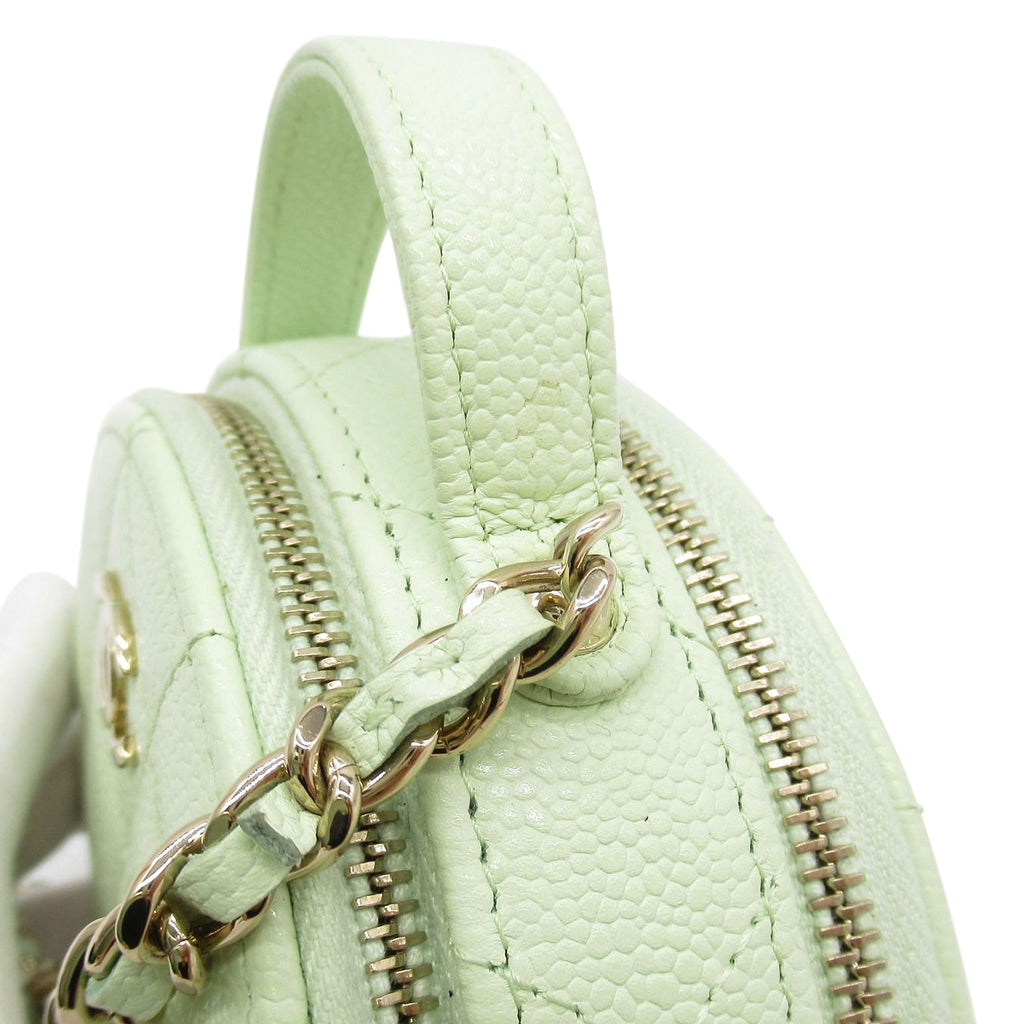 CHANEL Mini Caviar Round Vanity Bag