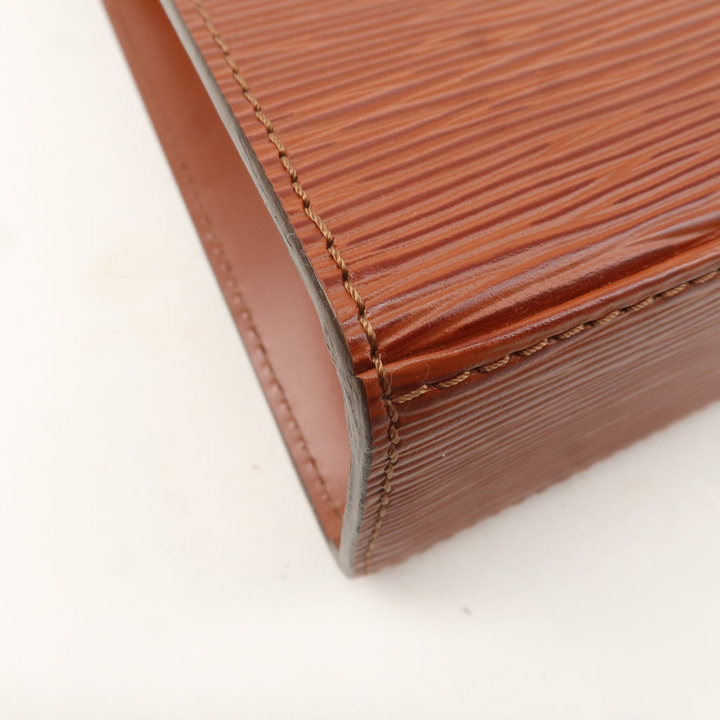 Louis Vuitton Epi Malselv Hand Bag Kenya Brown M52373
