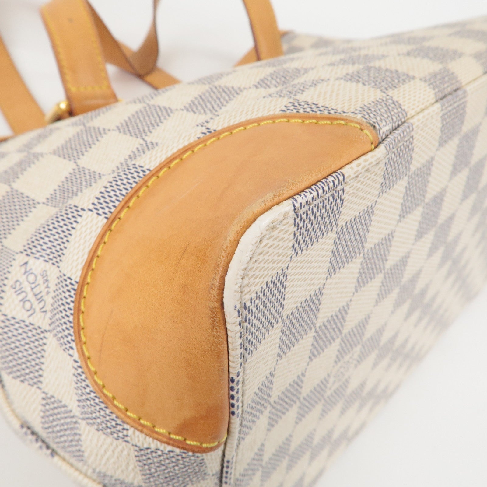 Louis Vuitton Damier Azur Hampstead PM Hand Bag Ivory N51207