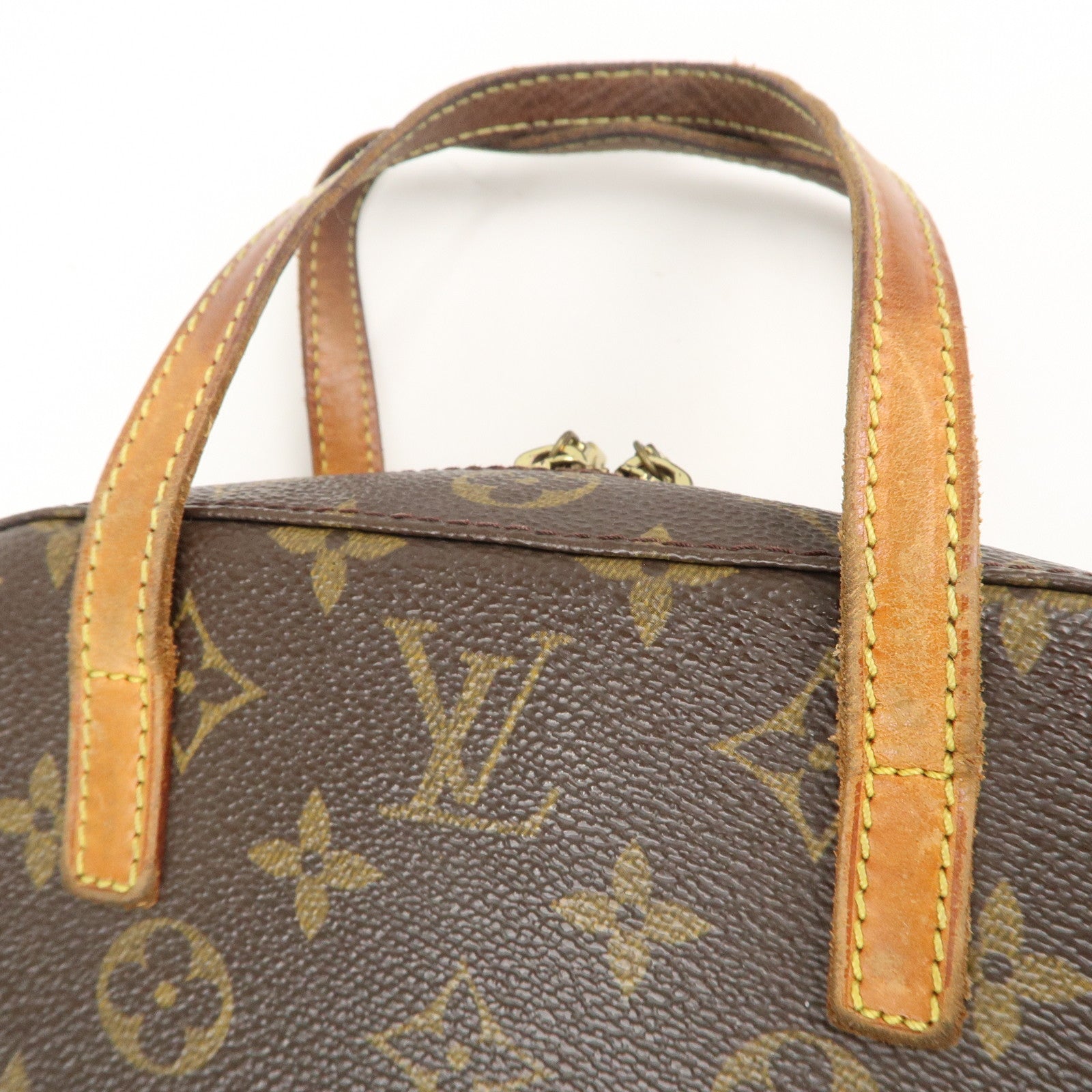 Louis Vuitton Monogram Spontini Hand Bag Brown M47500