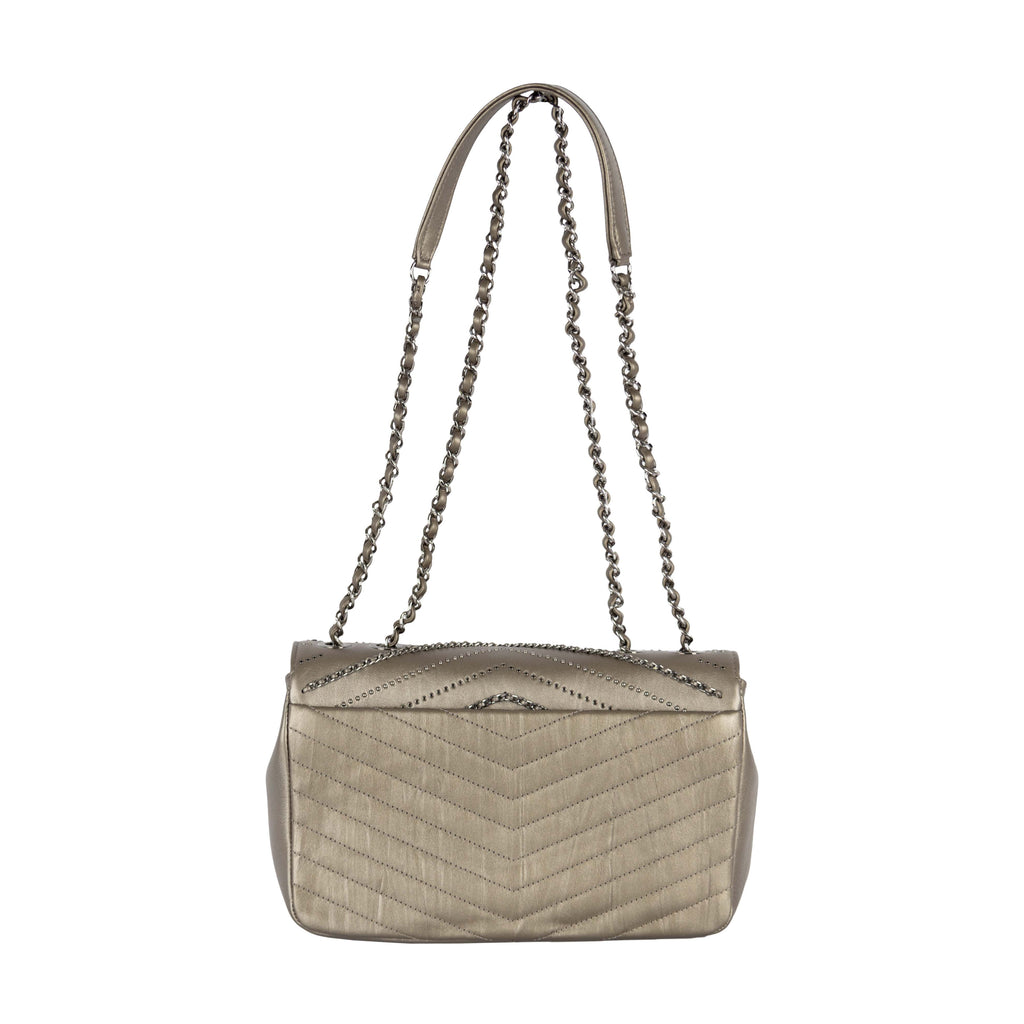 CHANEL Chanel Embelished 'Chain Sequins' Chevron Flap Bag