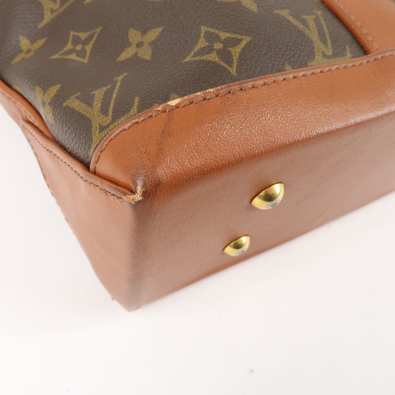 Louis Vuitton Monogram Weekend PM Hand Bag Brown M42425