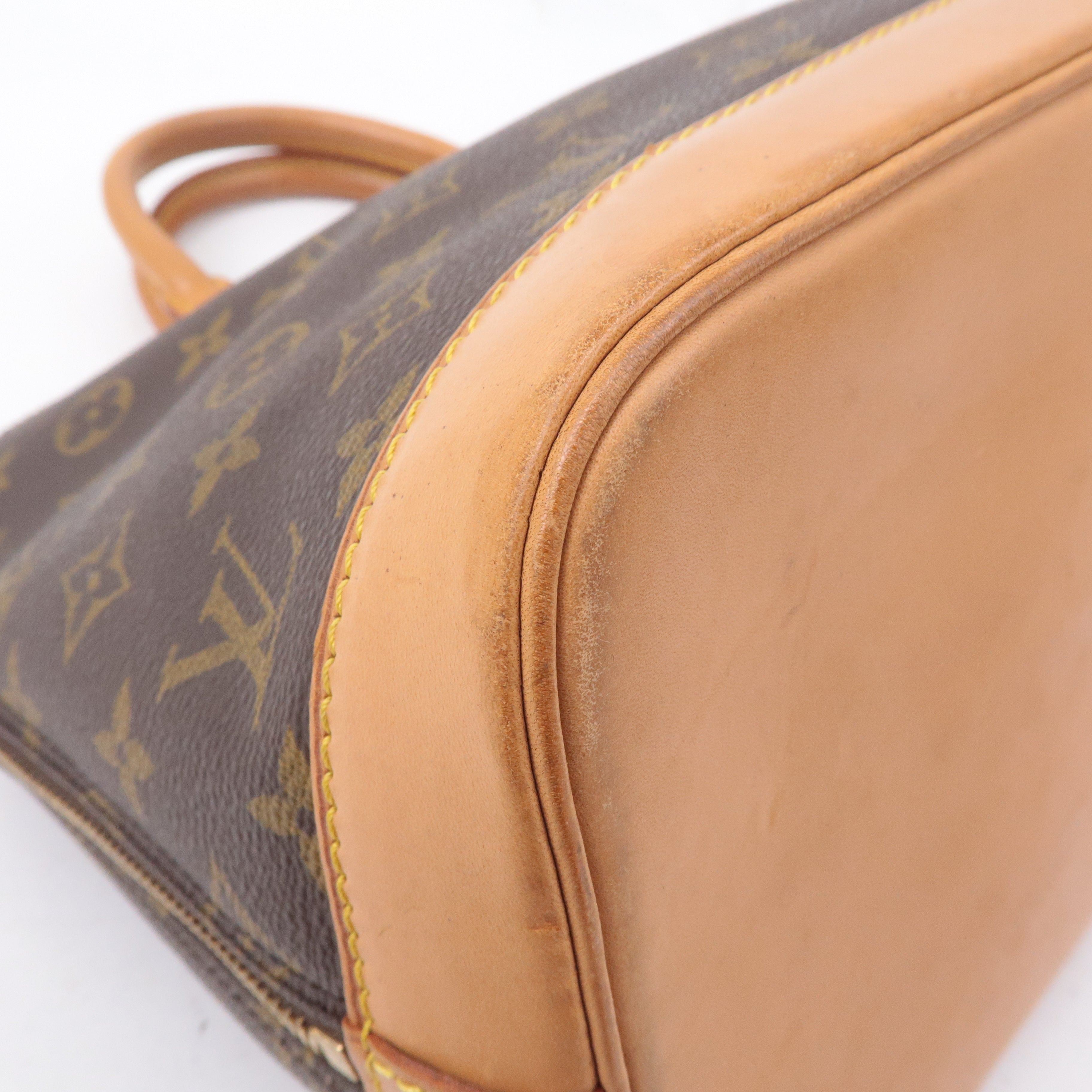 Louis Vuitton Monogram Alma Hand Bag Brown M51130