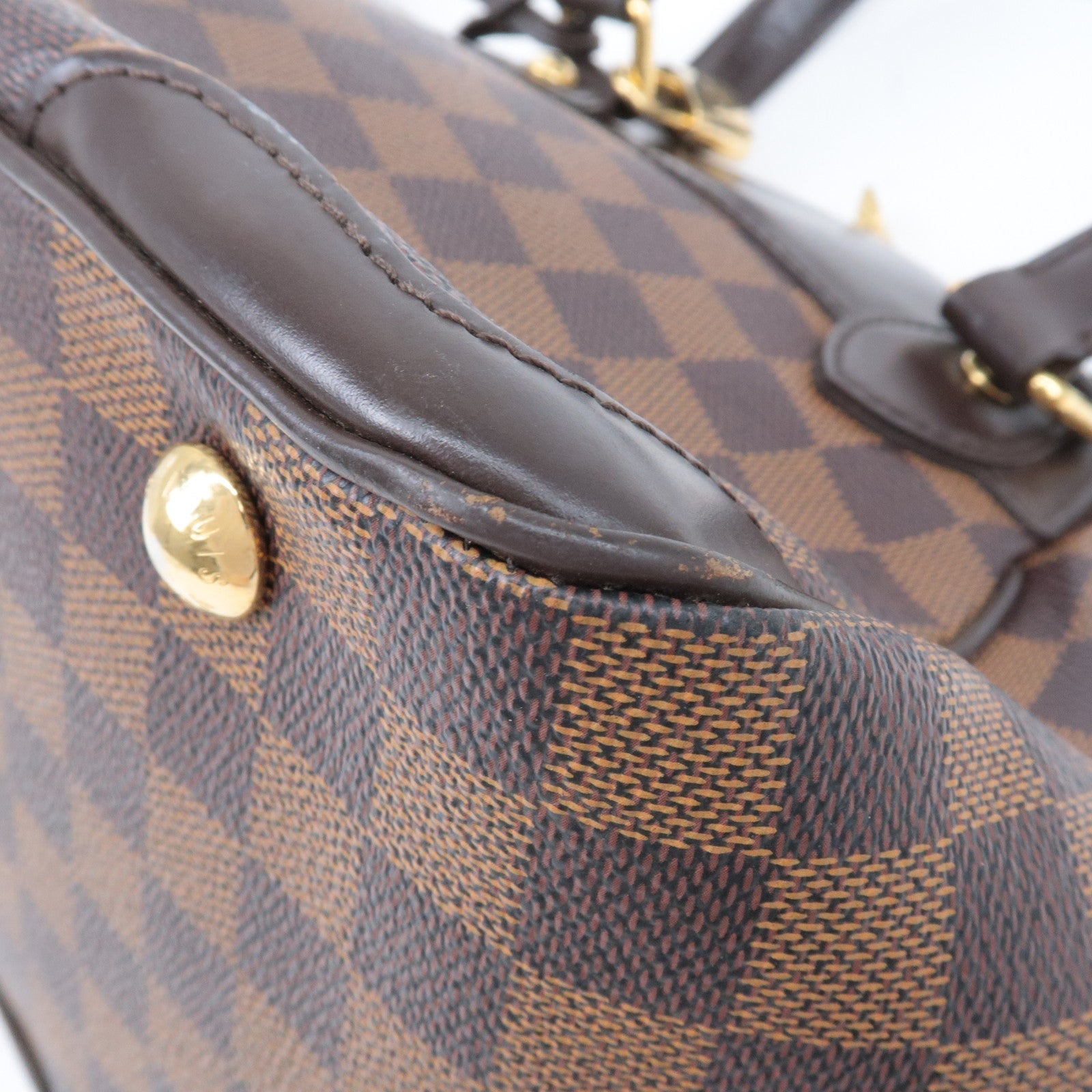 Louis Vuitton Damier Ebene Verona PM Hand Bag Brown N41117