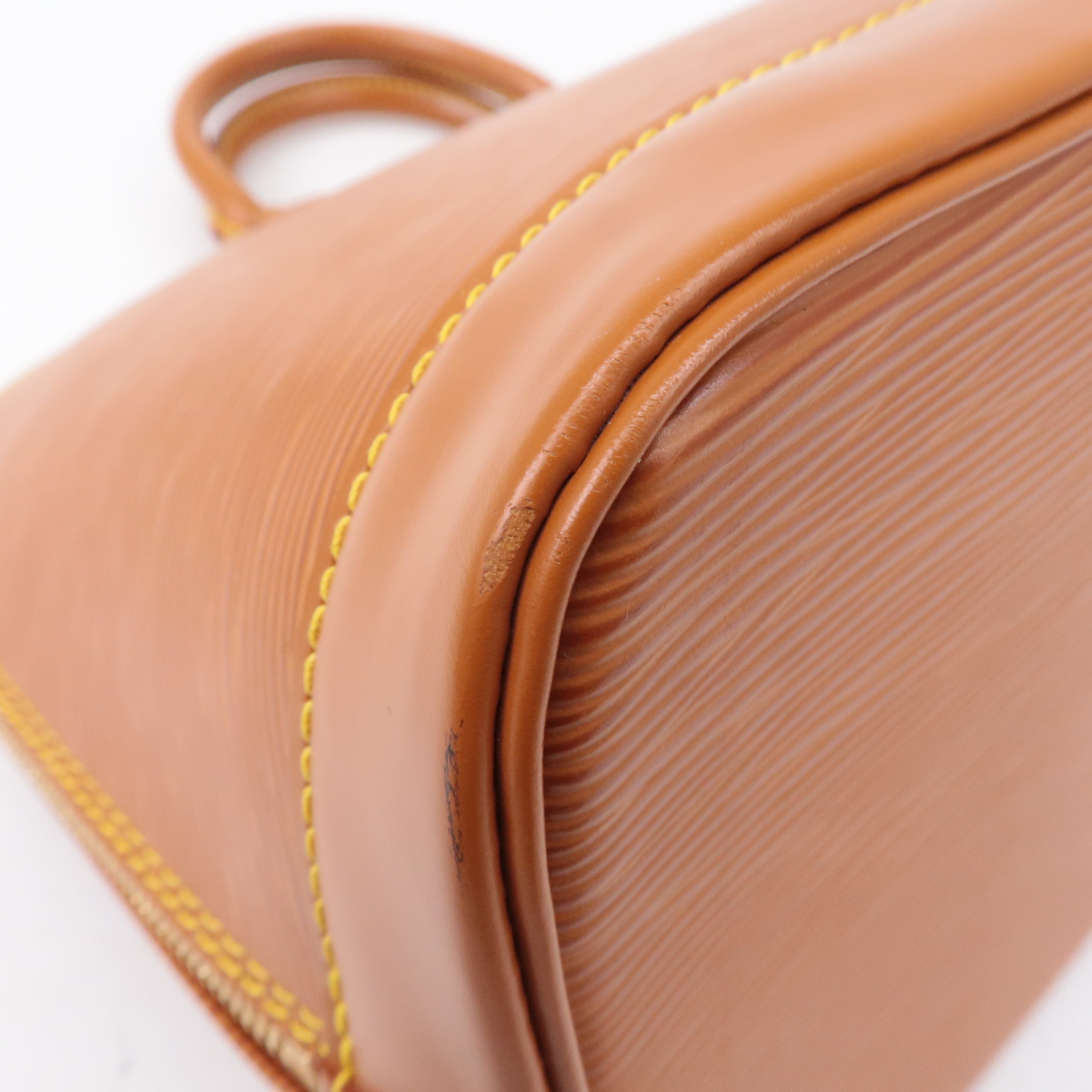 Louis Vuitton Epi Alma Leather Hand Bag Zipangu Gold M52148