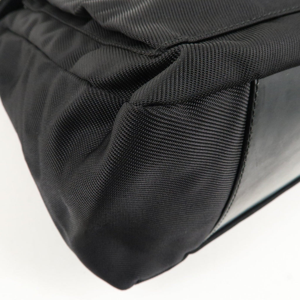 GUCCI Bamboo Nylon Leather 2WAY Bag Black 000・2404・0509