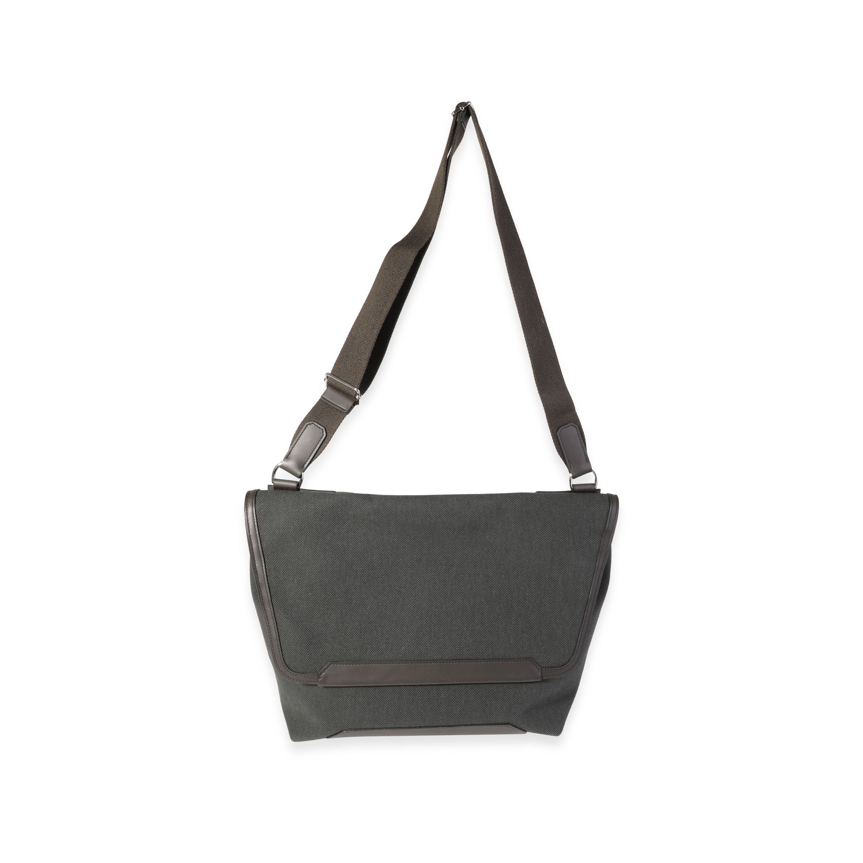 Hermès Vert Fonce Officier & Ébène Sombrero Leather Aller-Retour Messenger Bag