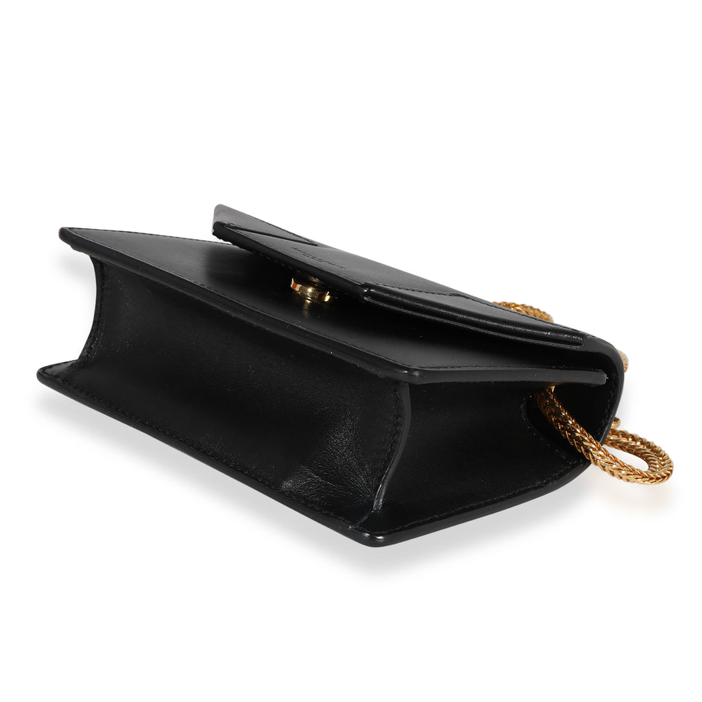 SAINT LAURENT Black Smooth Leather Mini Betty