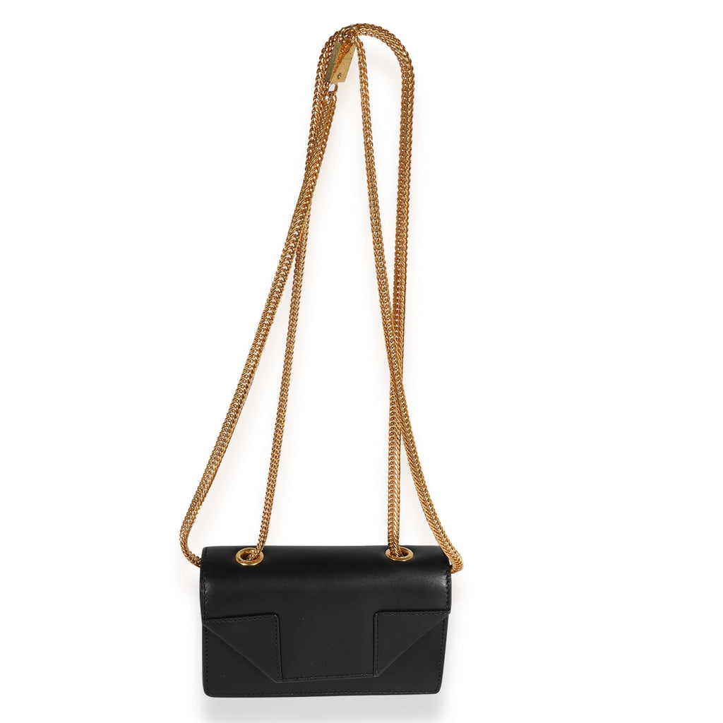 SAINT LAURENT Black Smooth Leather Mini Betty