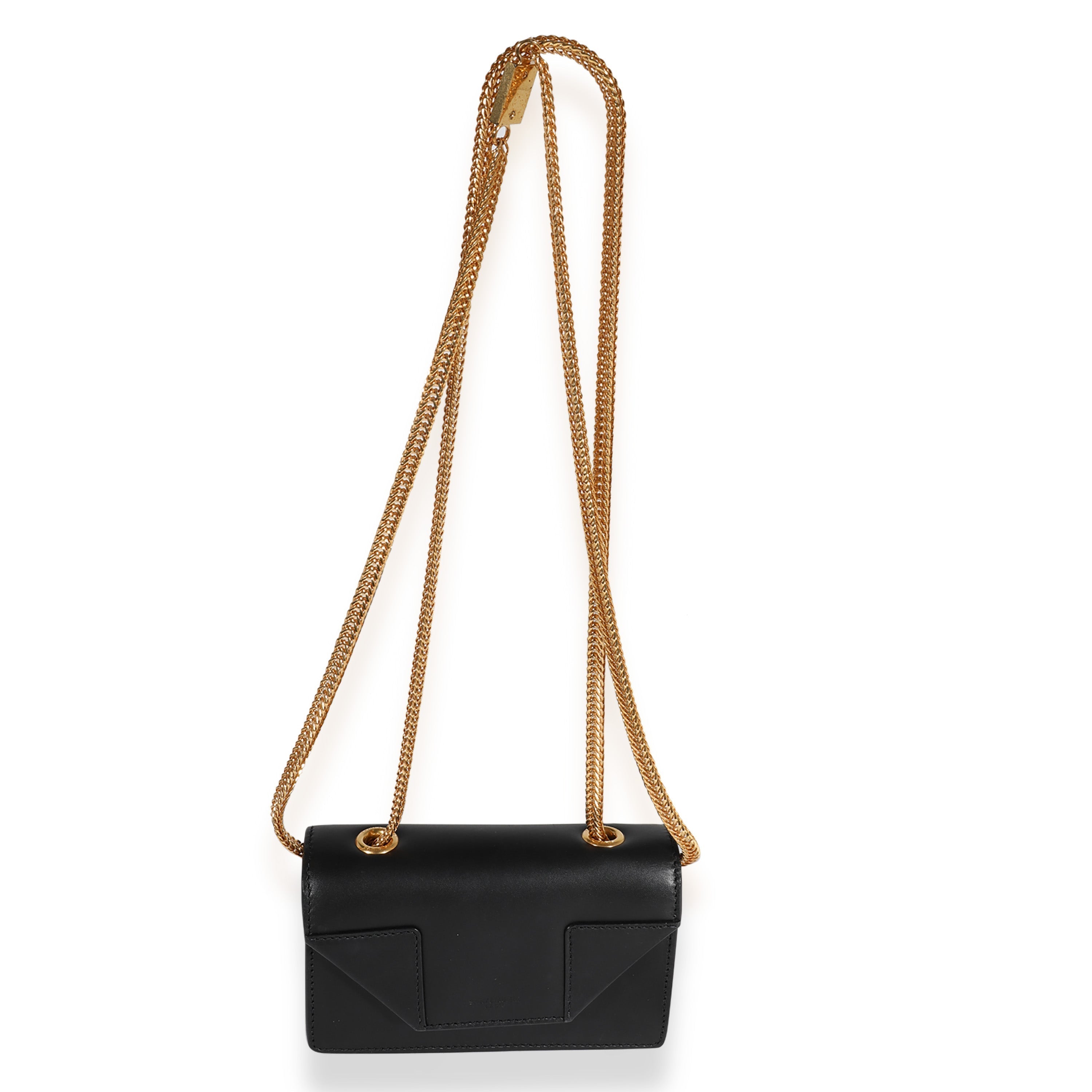 SAINT LAURENT Black Smooth Leather Mini Betty