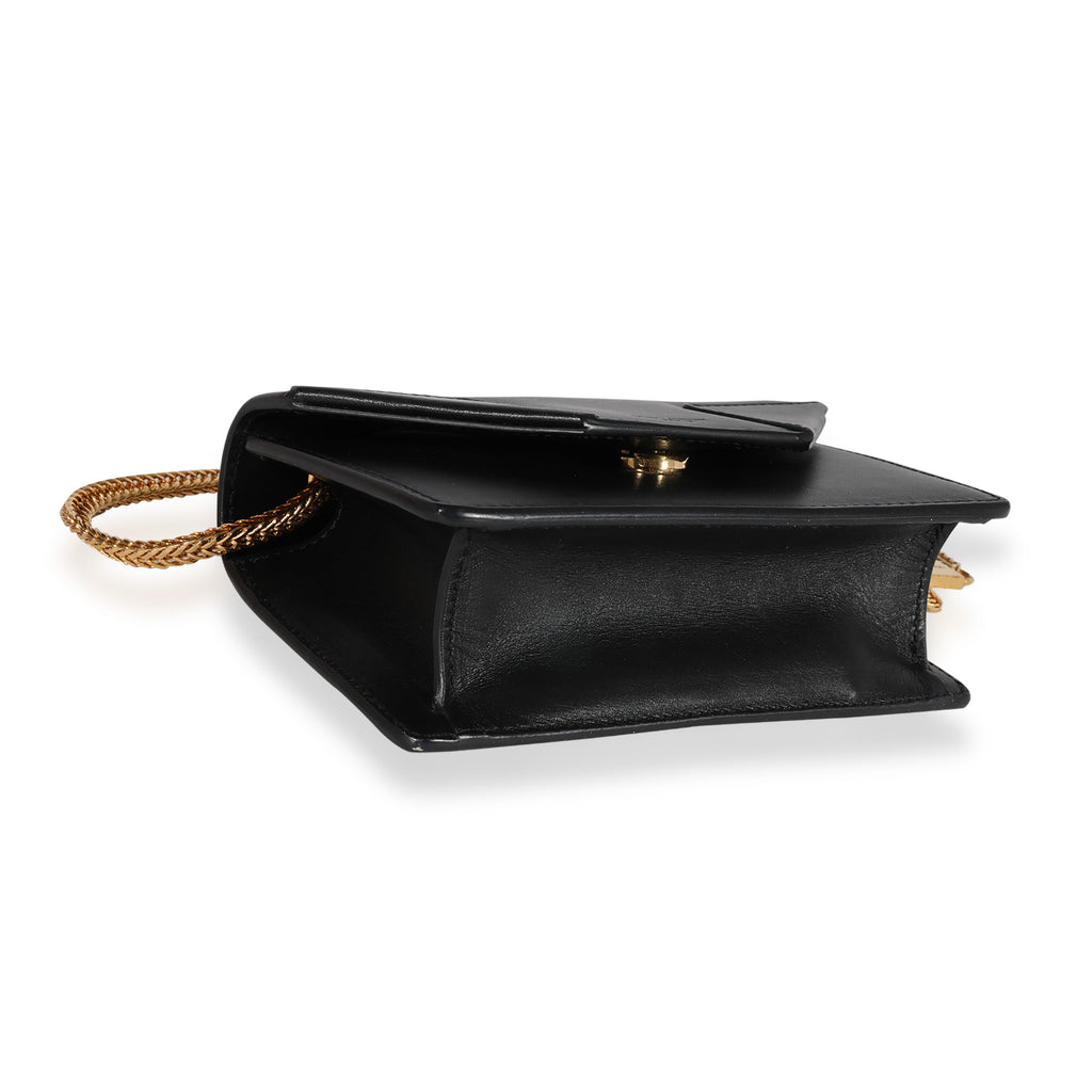 SAINT LAURENT Black Smooth Leather Mini Betty
