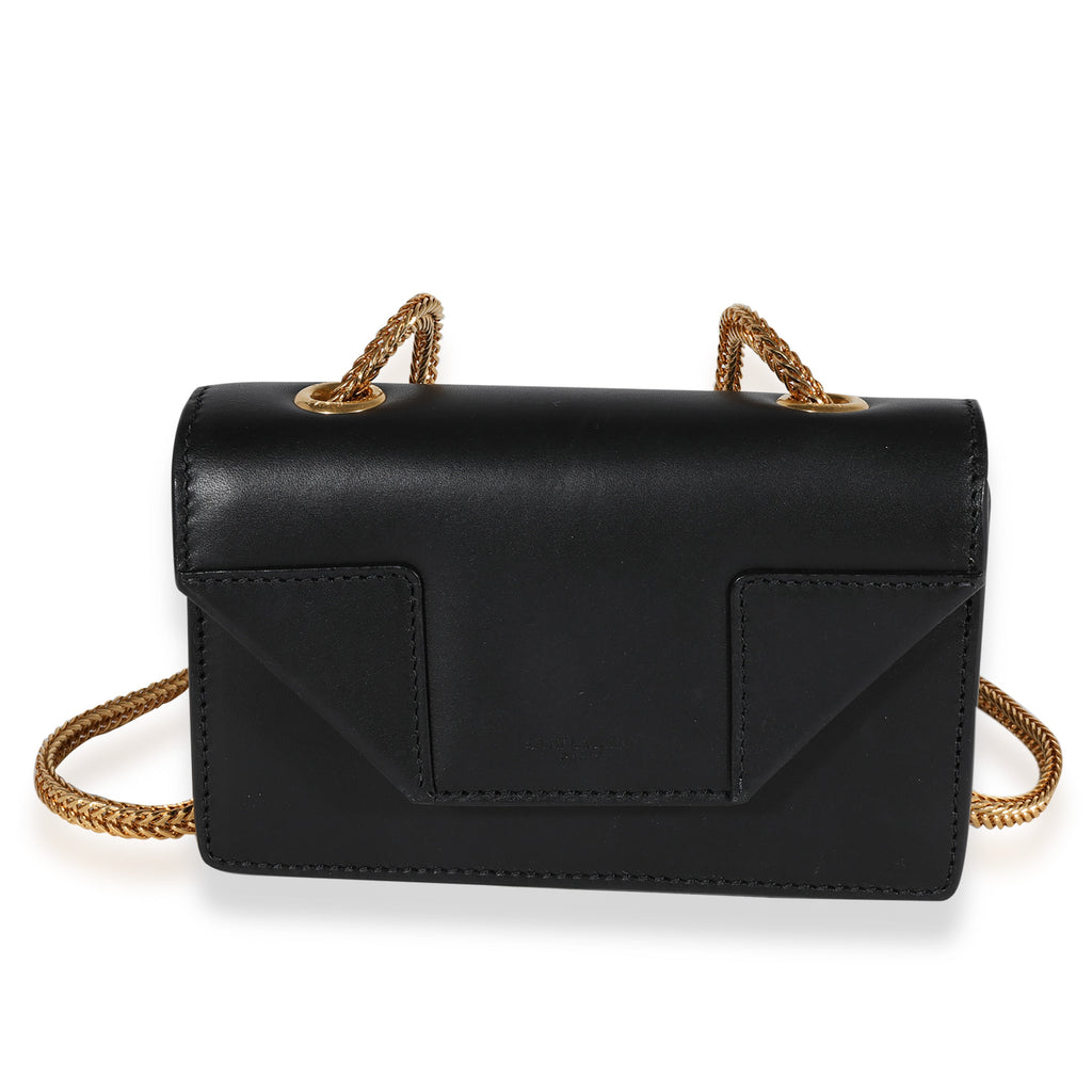 SAINT LAURENT Black Smooth Leather Mini Betty