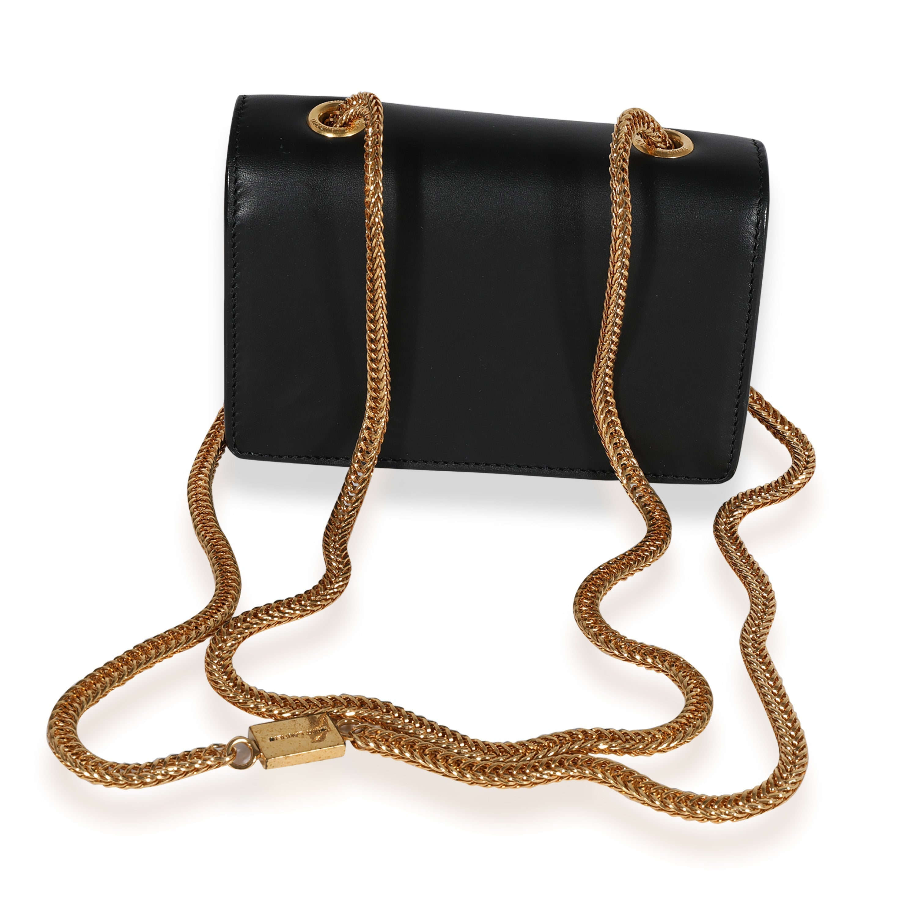 SAINT LAURENT Black Smooth Leather Mini Betty