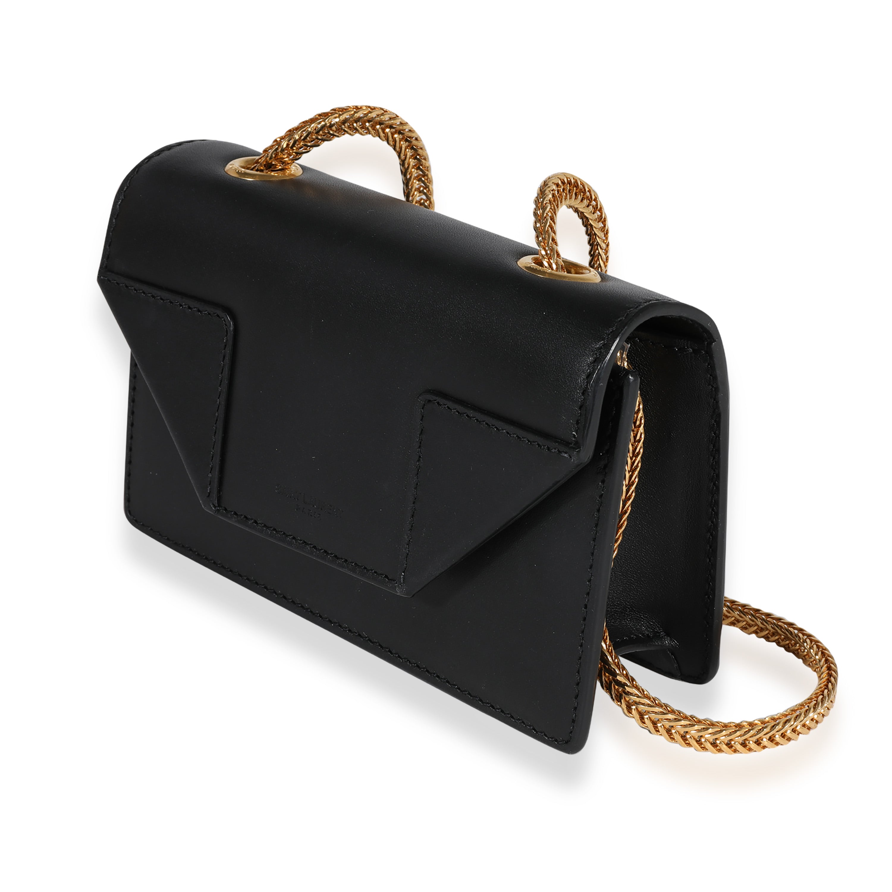 SAINT LAURENT Black Smooth Leather Mini Betty