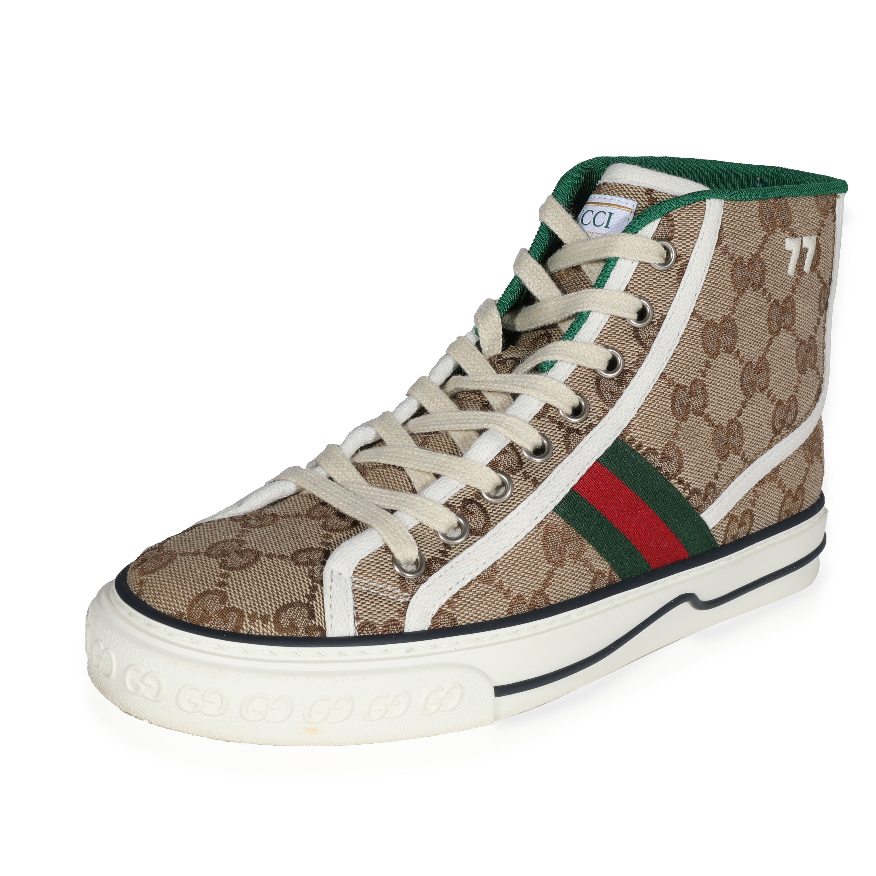 Gucci Wmns Tennis 1977 High 'Beige Ebony'