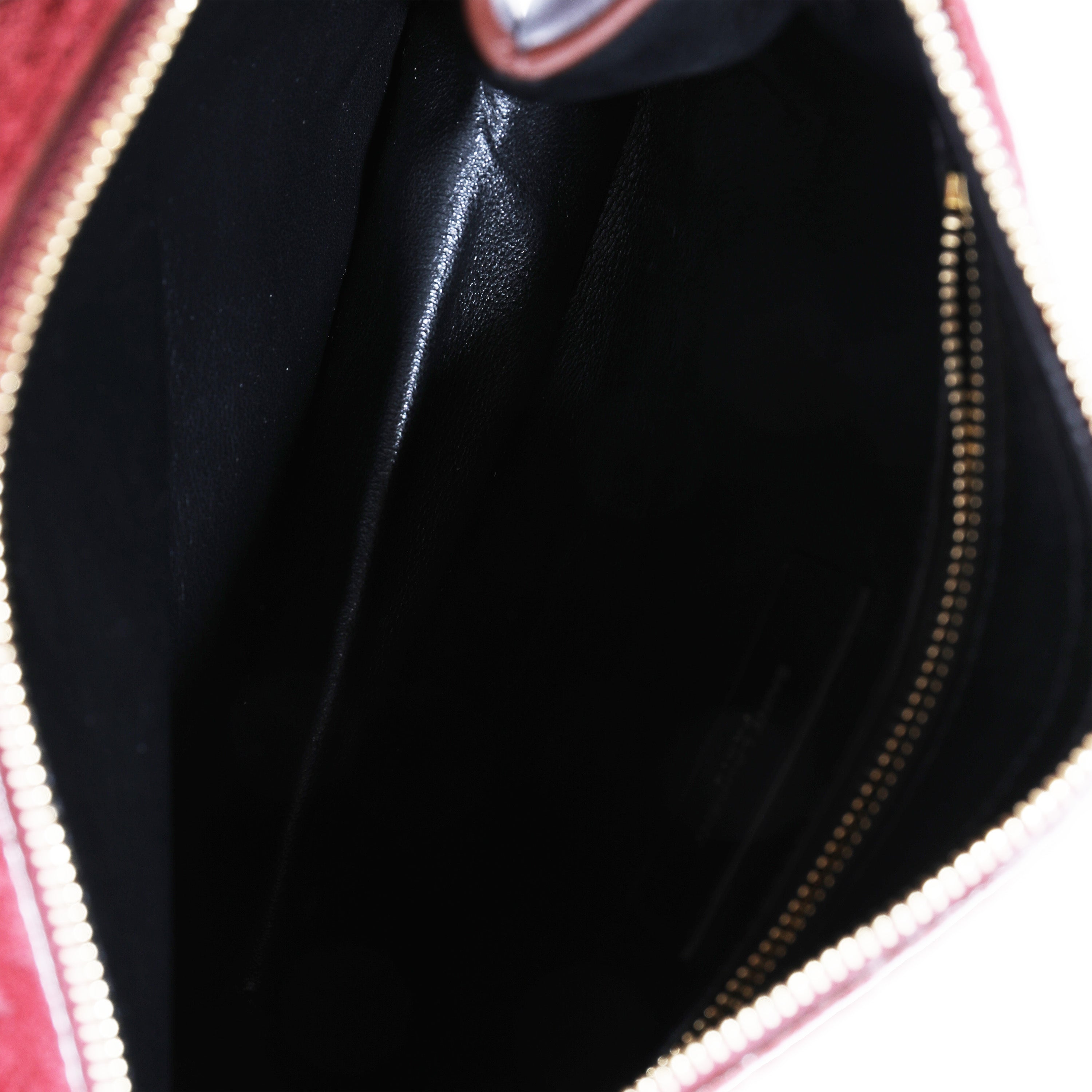 SAINT LAURENT Burgundy Suede & Leather All-Over Monogram Bag