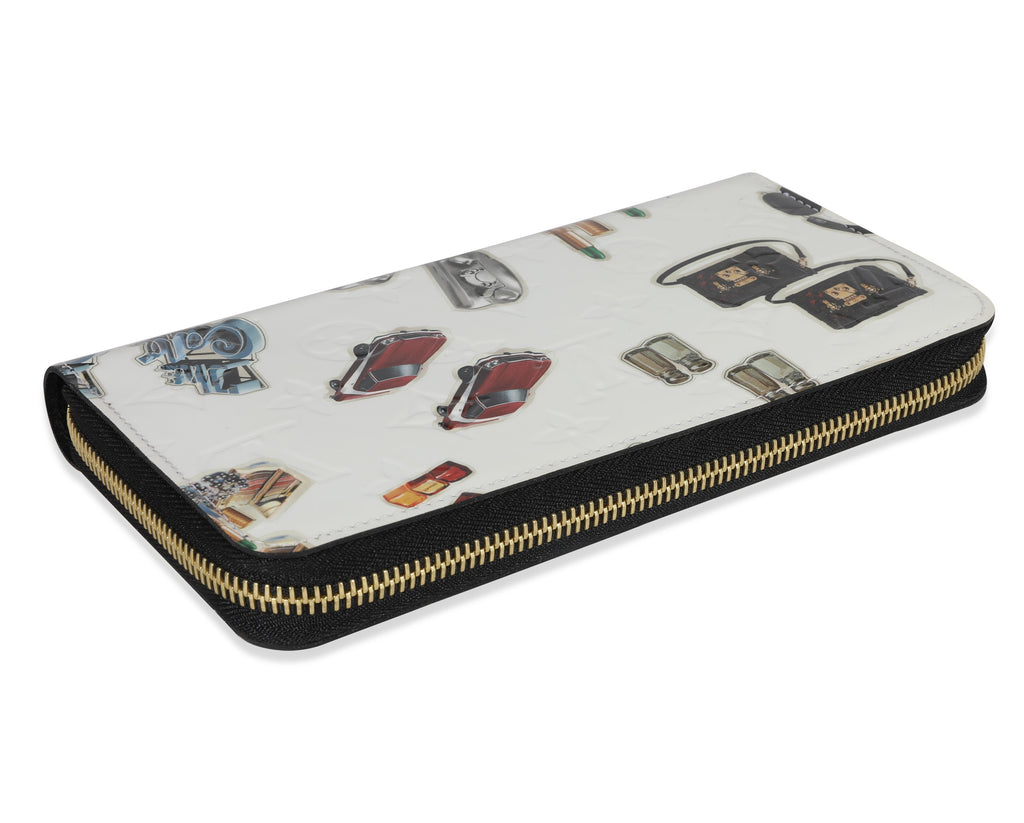 Louis Vuitton White Monogram Vernis Stickers Animation Wallet