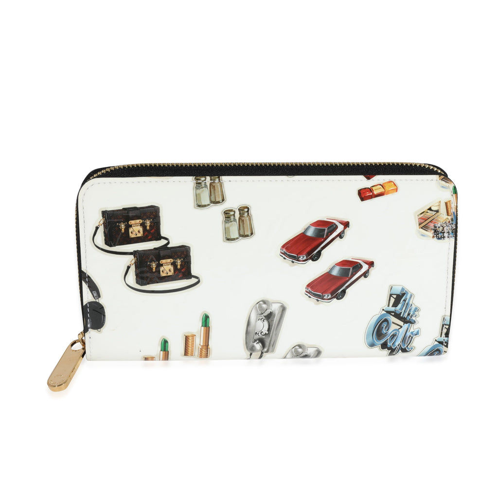 Louis Vuitton White Monogram Vernis Stickers Animation Wallet