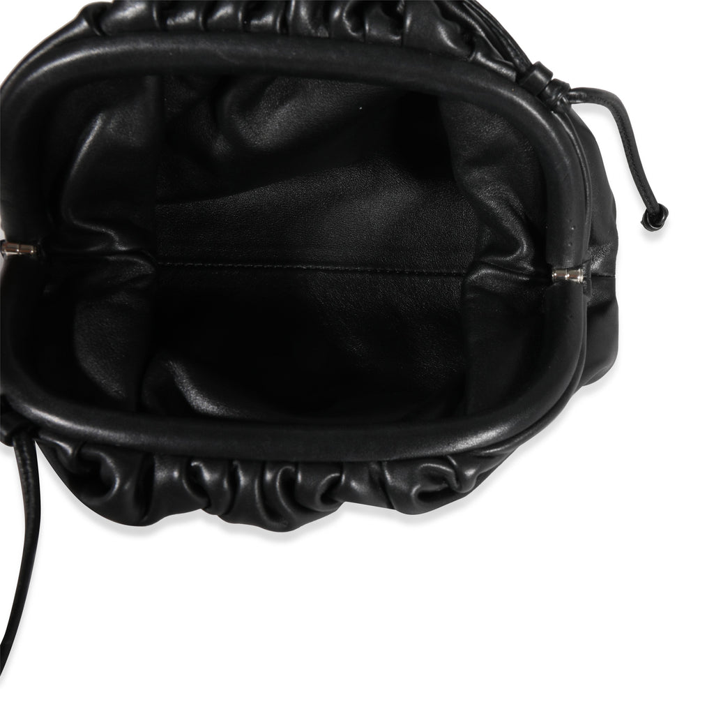 Bottega Veneta Black Smooth Calfskin Mini Pouch