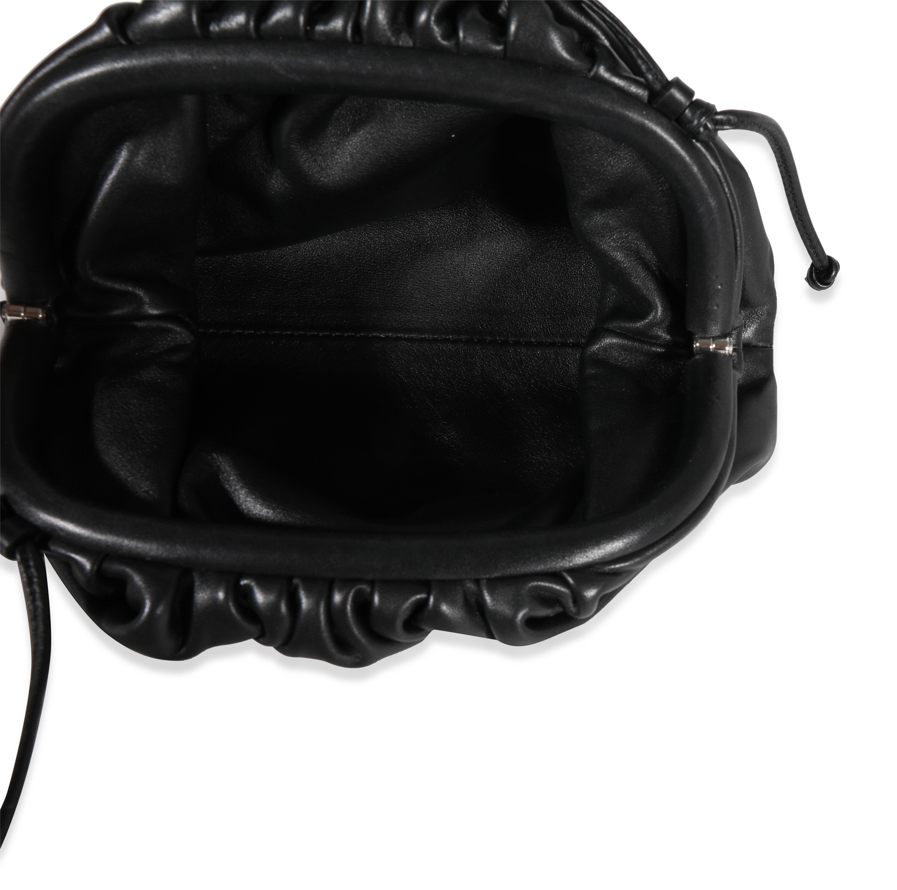 Bottega Veneta Black Smooth Calfskin Mini Pouch