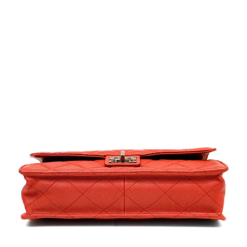 Chanel Red Quilted Distressed Lambskin Toolbox Bag w/ Gunmetal Hardware