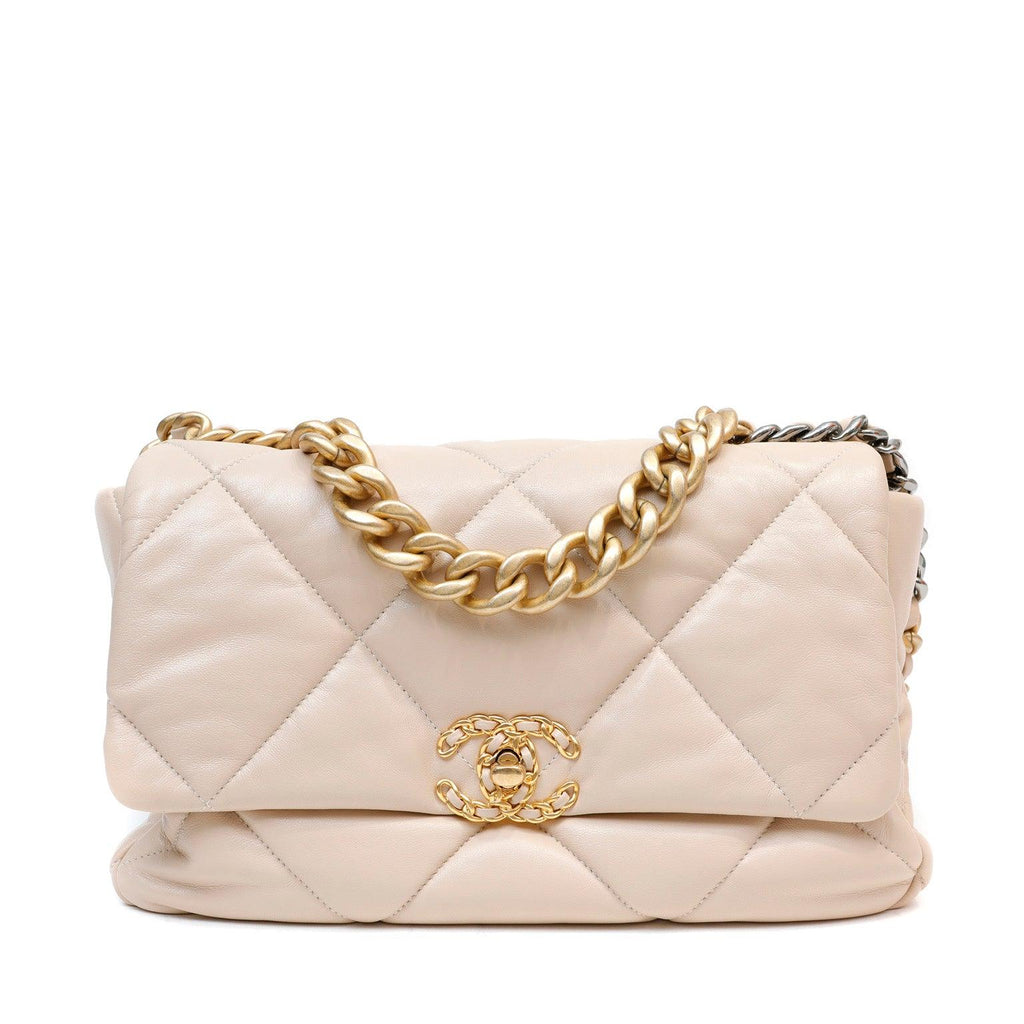 Chanel Beige 19 Bag w/ Mixed Metal Hardware