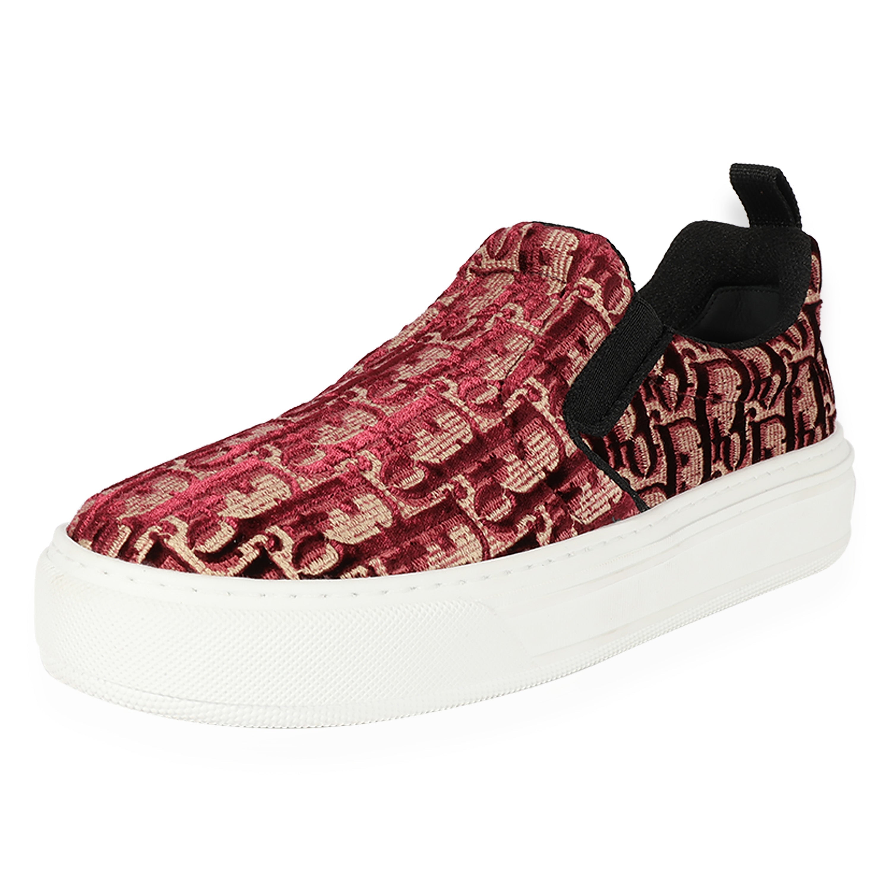 Dior Wmns Solar Slip-On 'Dior Oblique - Burgundy'