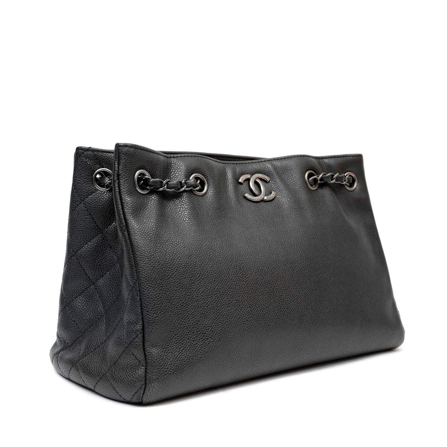 Chanel Slate Gray Tote w/ Gunmetal Hardware