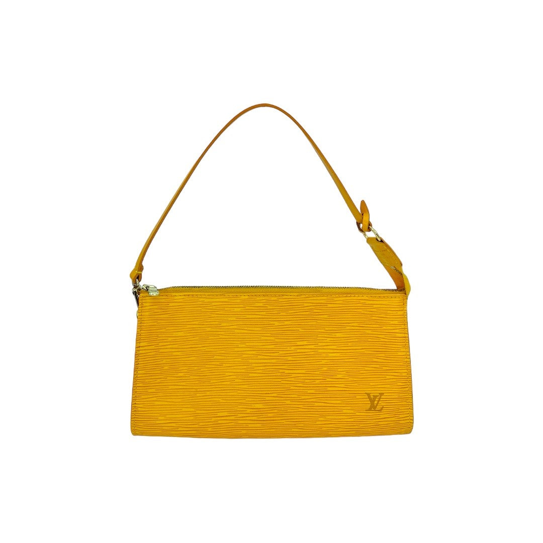 Louis Vuitton Vintage Tassil Yellow Epi Pochette Accessories