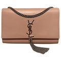 SAINT LAURENT MEDIUM KATE MONOGRAM TASSEL BAG IN PALE PINK Medium Kate Monogram Tassel Bag in Pale Pink