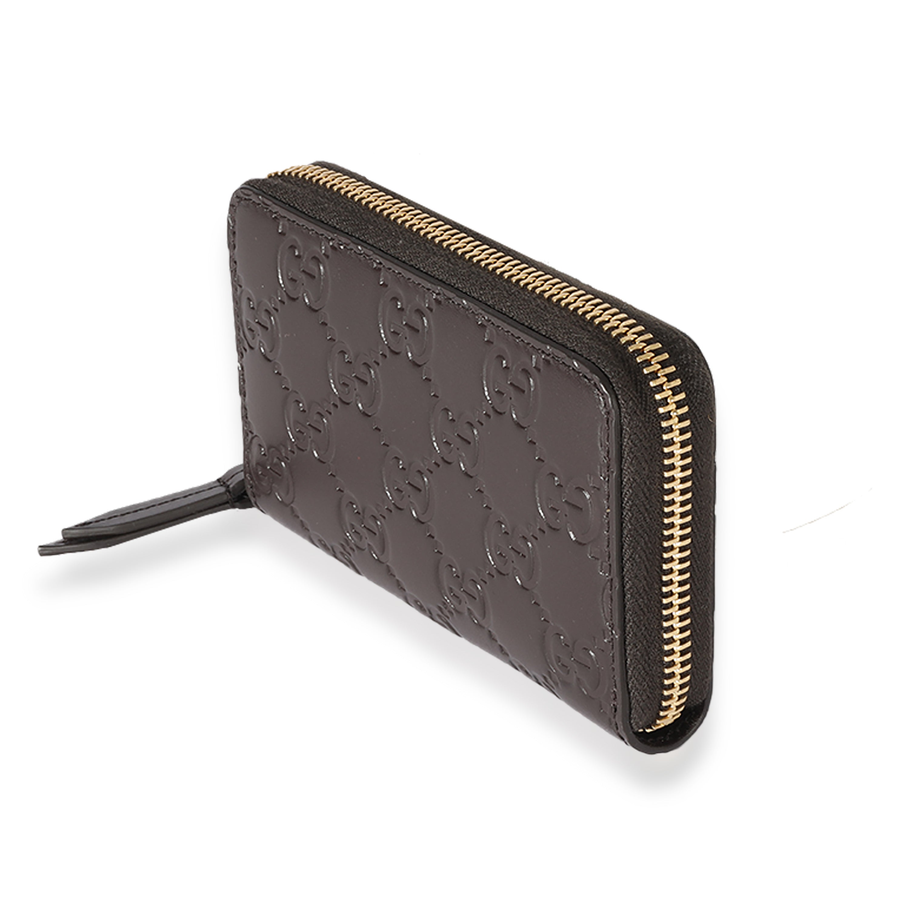 Gucci Brown Guccissima Signature Card Case