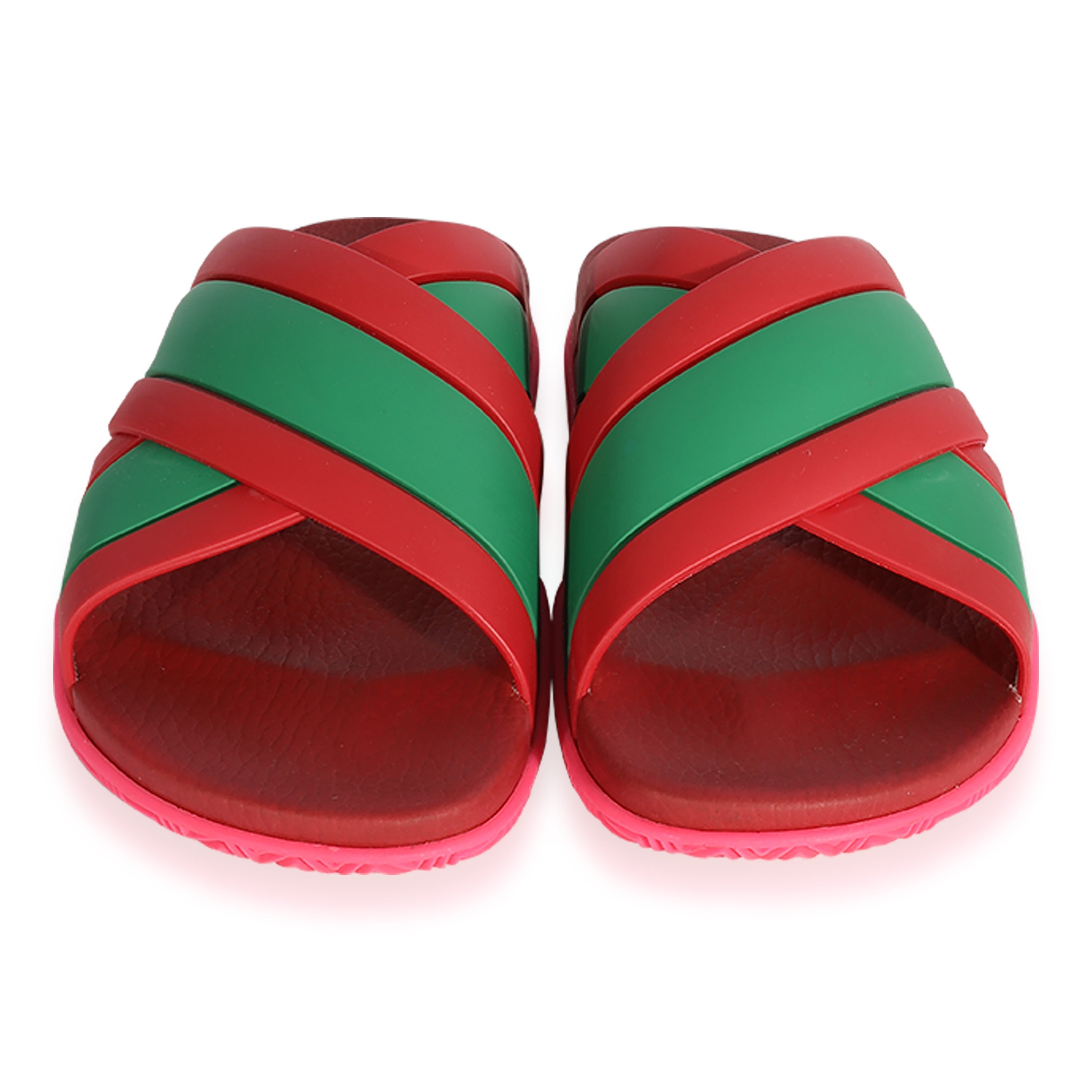 Gucci Wmns Web Stripe Slide Sandal 'Coral'