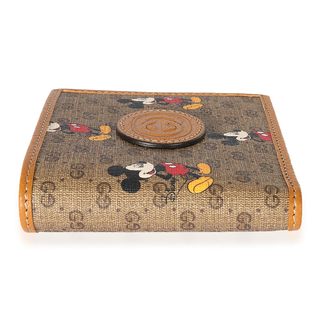 Gucci x Disney Vintage GG Supreme Mickey Mouse Bifold Wallet
