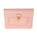 Prada Pink Saffiano Front Clasp Flap Clutch