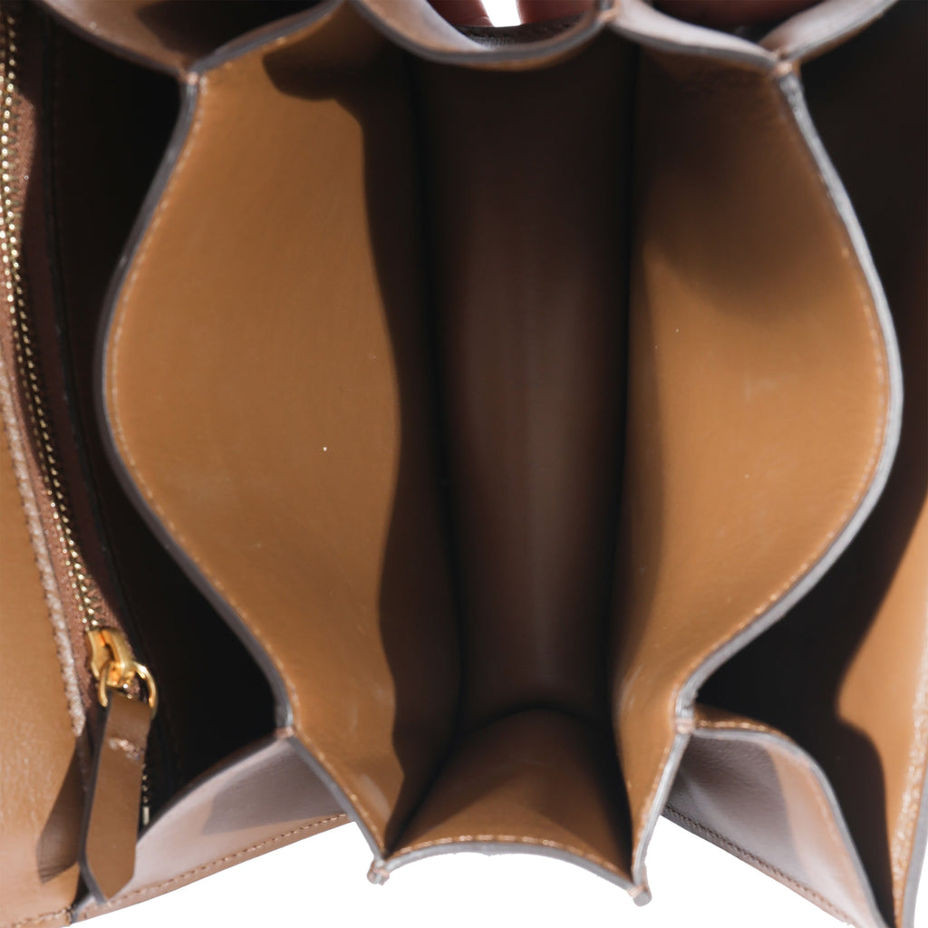 Celine Brown Smooth Leather Small Box Bag