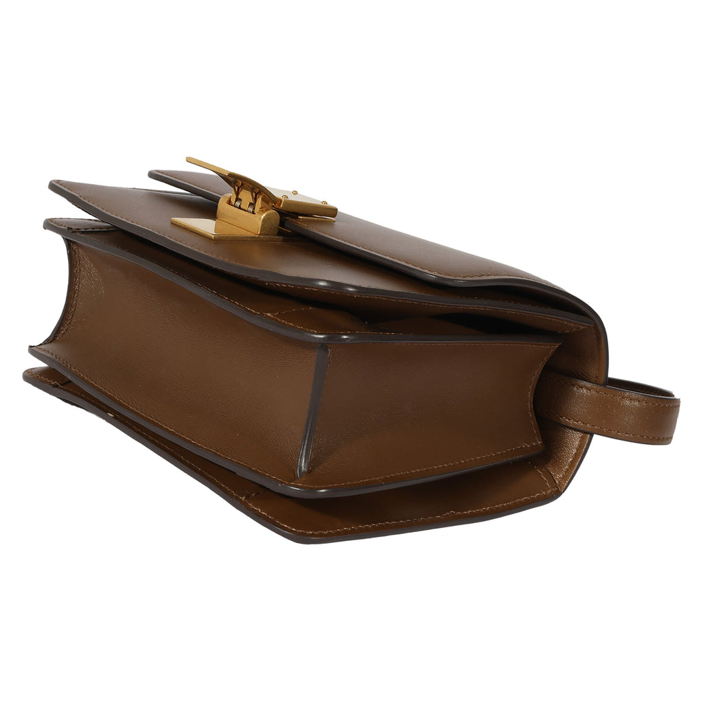 Celine Brown Smooth Leather Small Box Bag