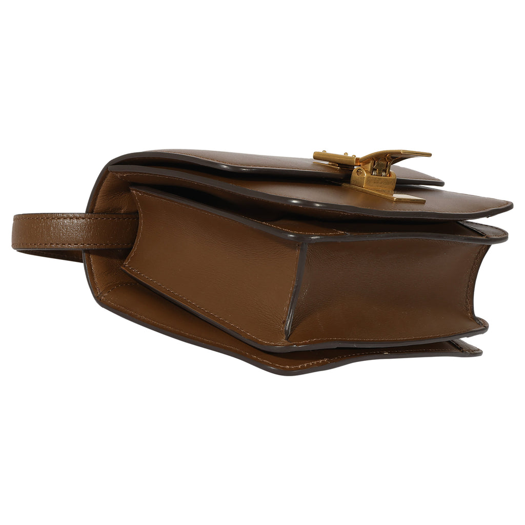 Celine Brown Smooth Leather Small Box Bag