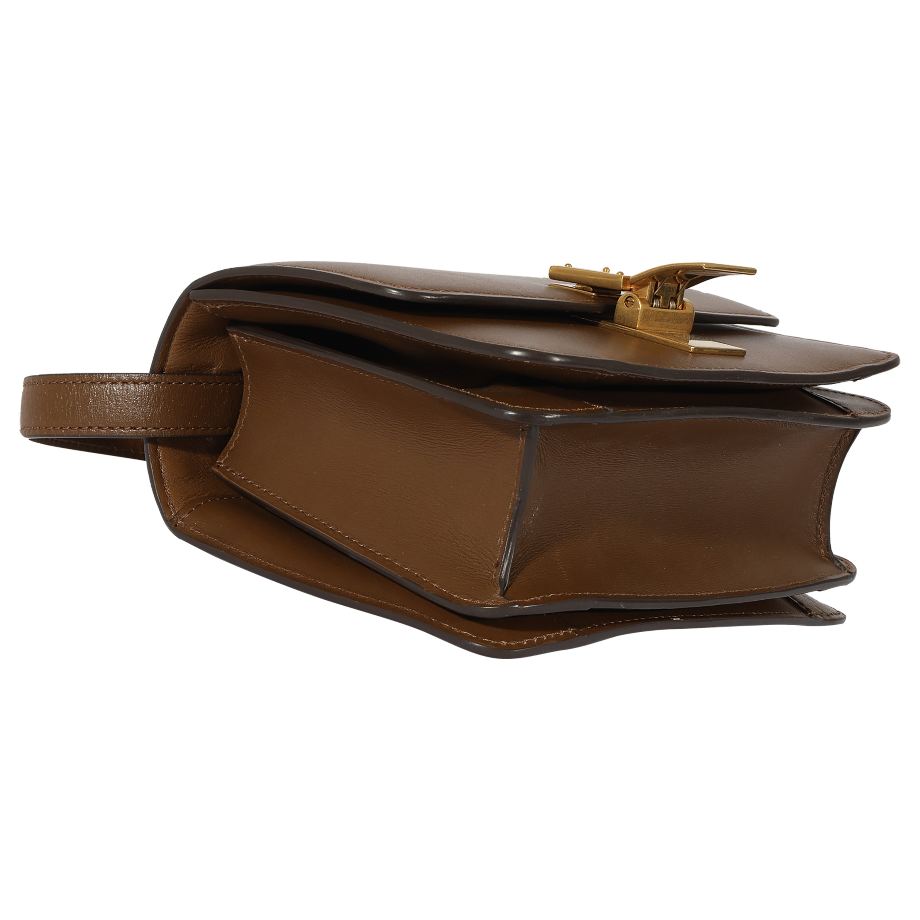 Celine Brown Smooth Leather Small Box Bag