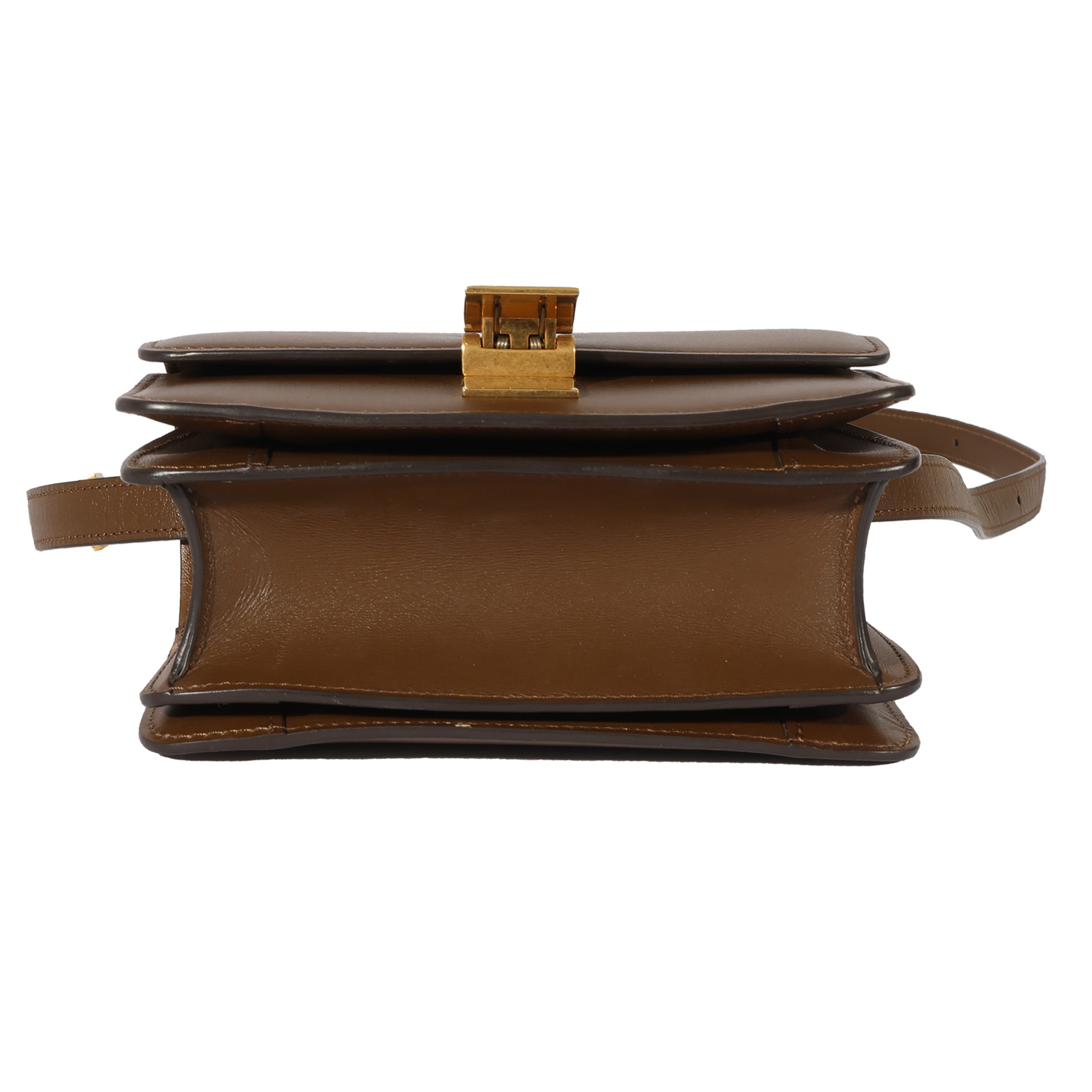 Celine Brown Smooth Leather Small Box Bag