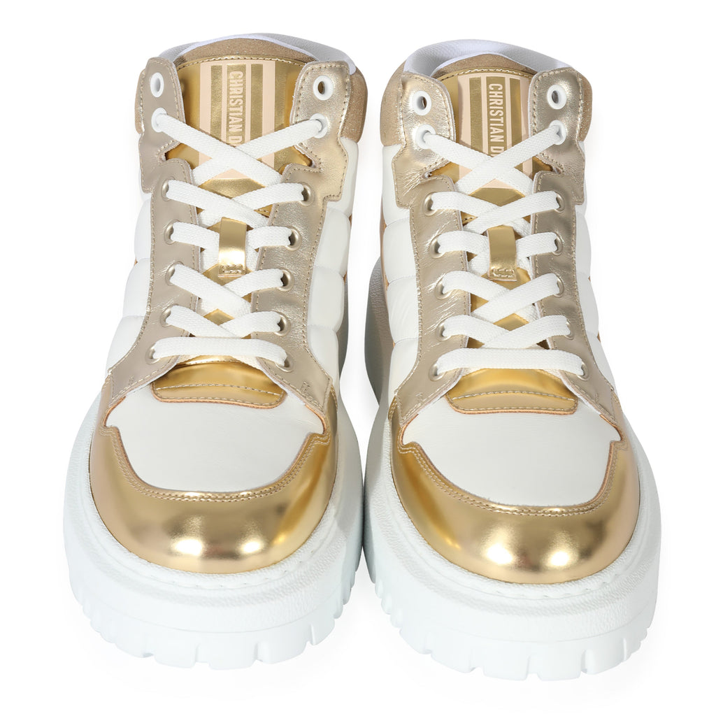 Dior Wmns D-Player 'Quilted Nylon - White Gold'