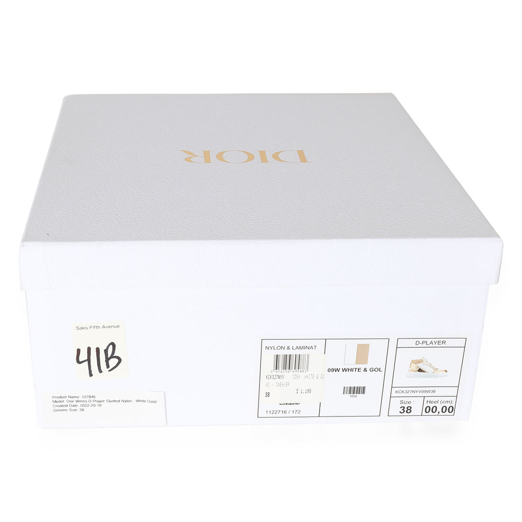 Dior Wmns D-Player 'Quilted Nylon - White Gold'