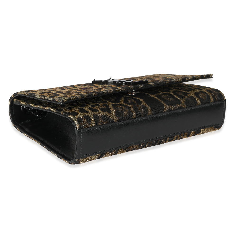 SAINT LAURENT Brocade Leopard Kate Bag