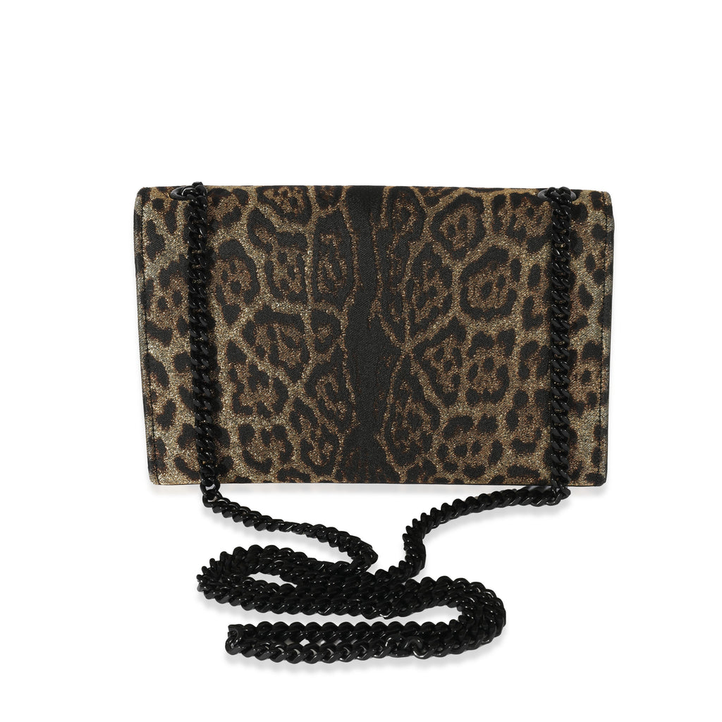 SAINT LAURENT Brocade Leopard Kate Bag