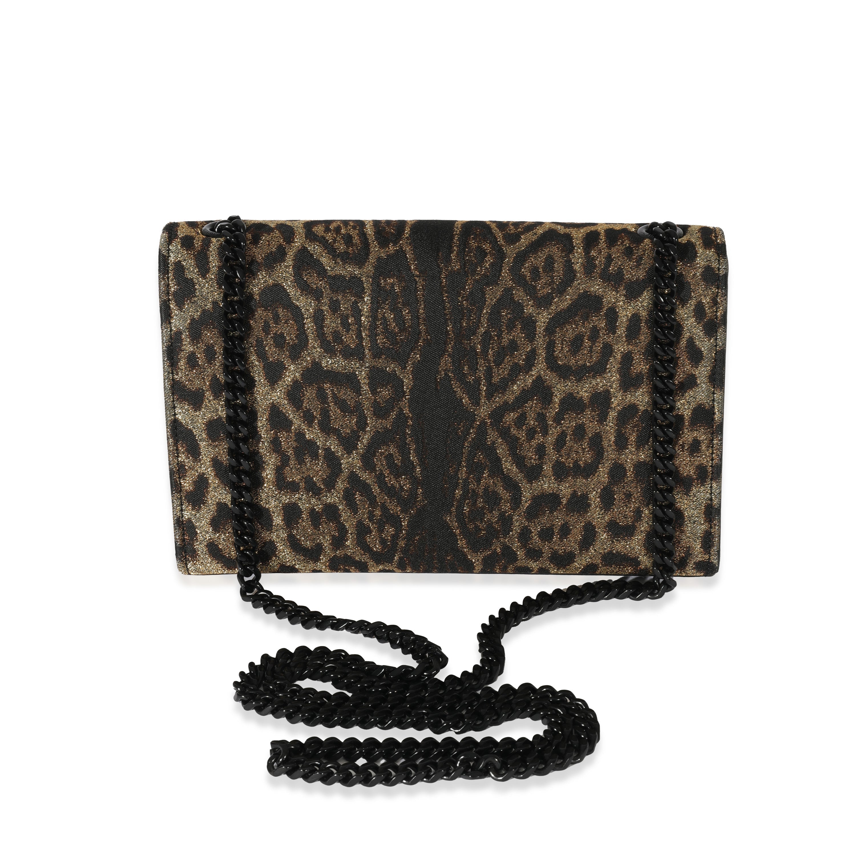 SAINT LAURENT Brocade Leopard Kate Bag