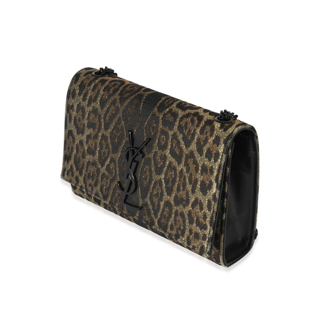 SAINT LAURENT Brocade Leopard Kate Bag