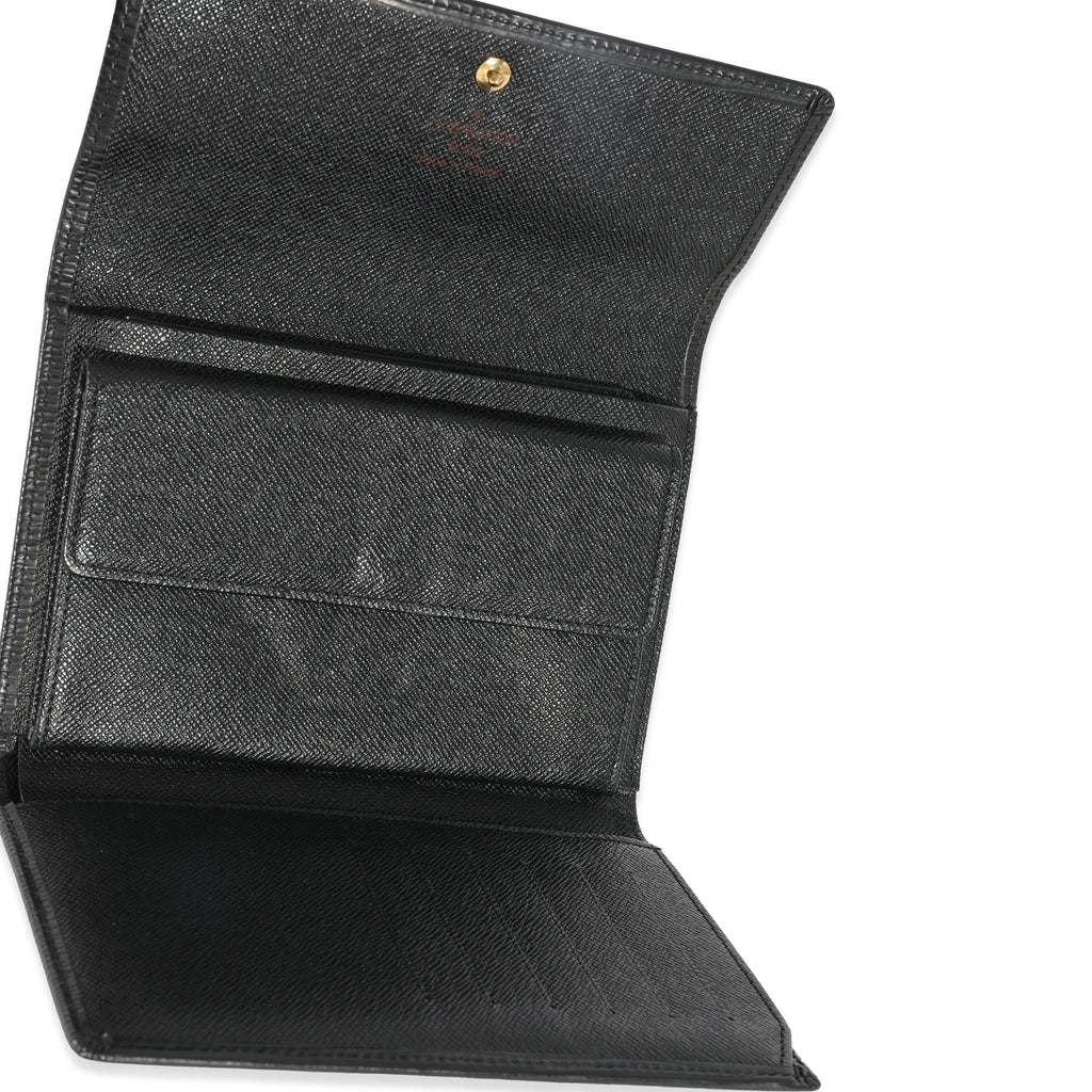 Louis Vuitton Black Epi Porte Tresor Wallet