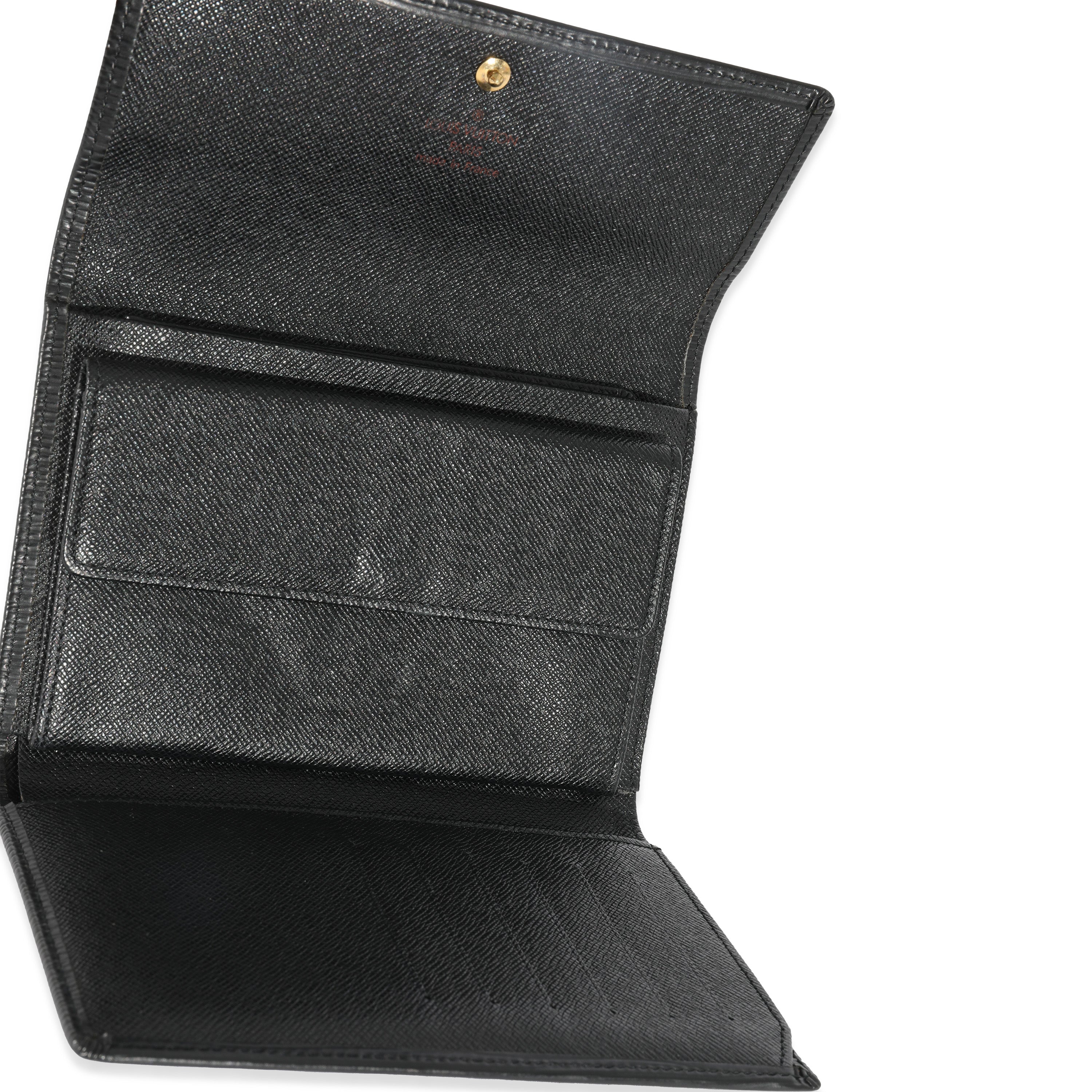 Louis Vuitton Black Epi Porte Tresor Wallet
