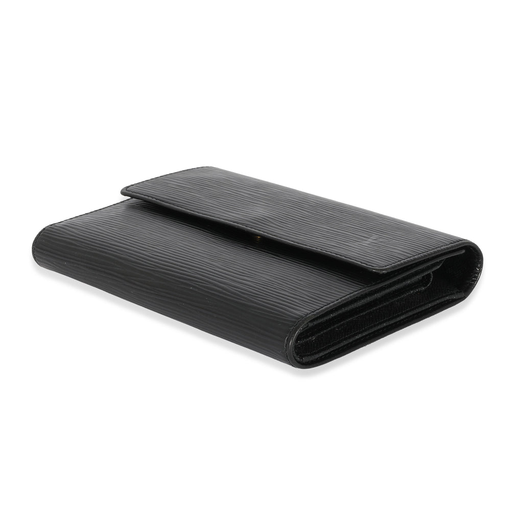 Louis Vuitton Black Epi Porte Tresor Wallet