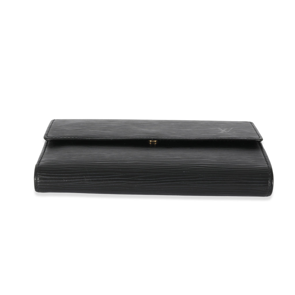 Louis Vuitton Black Epi Porte Tresor Wallet